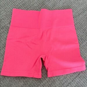 Colsie Hot Pink Ribbed Bike Shorts